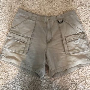 Columbia PFG Khaki Canvas Cargo Shorts (XL)
